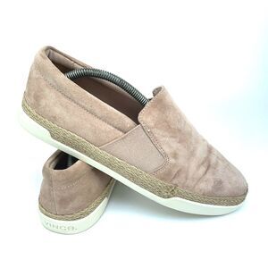 Vince Women Size 8.5M Dillon Espadrille Sneakers Suede Leather Blush Pink Shoes